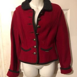 Geiger 100% wool jacket with bronze buttons Made in Austria sz 36